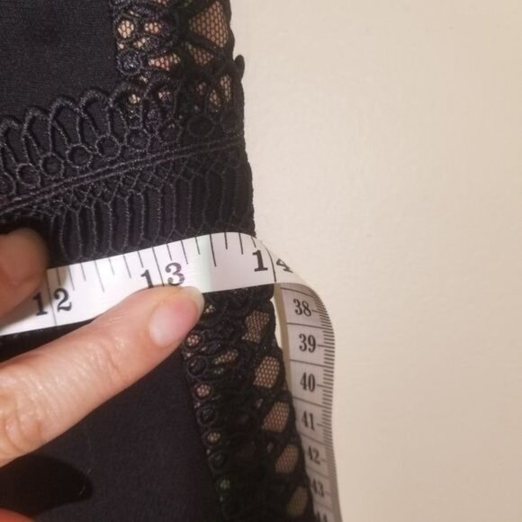 Bardot Black Laced Detail Jumpsuit Sz 4 Sleeveless Straight Leg Whimsigoth Glam - Picture 6 of 10